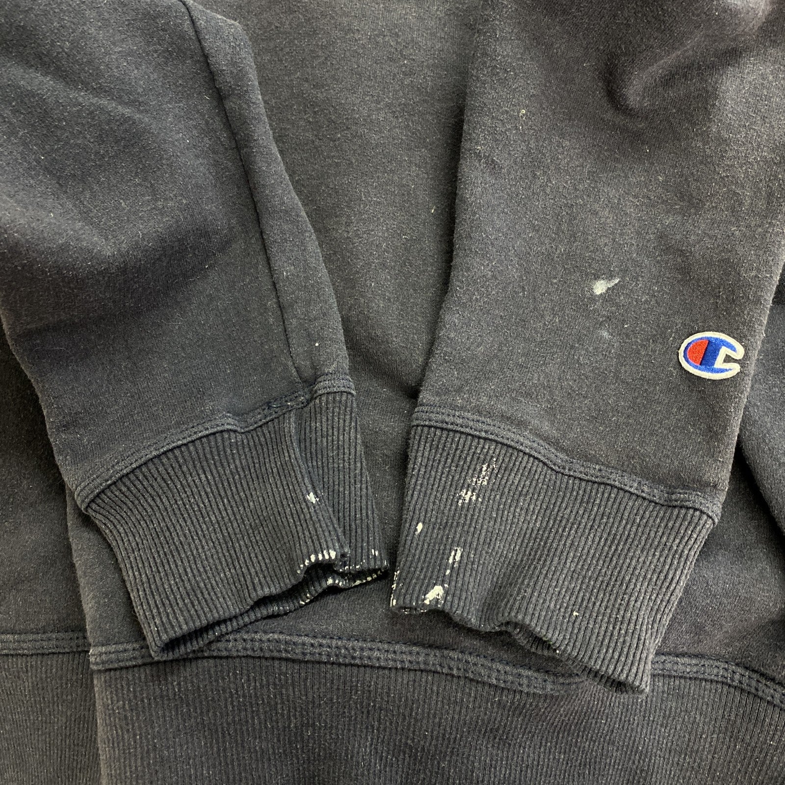 Champion　チャンピオン　スウェット/トレーナー　刺繍ロゴ　ワンポイント　現行　紺　ネイビー　Lサイズ　古着