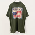 FURUIT OF THE LOOM　半袖プリントTシャツ　シングルステッチ　90s　US製　緑　グリーン　XLサイズ　　ヴィンテージ　古着