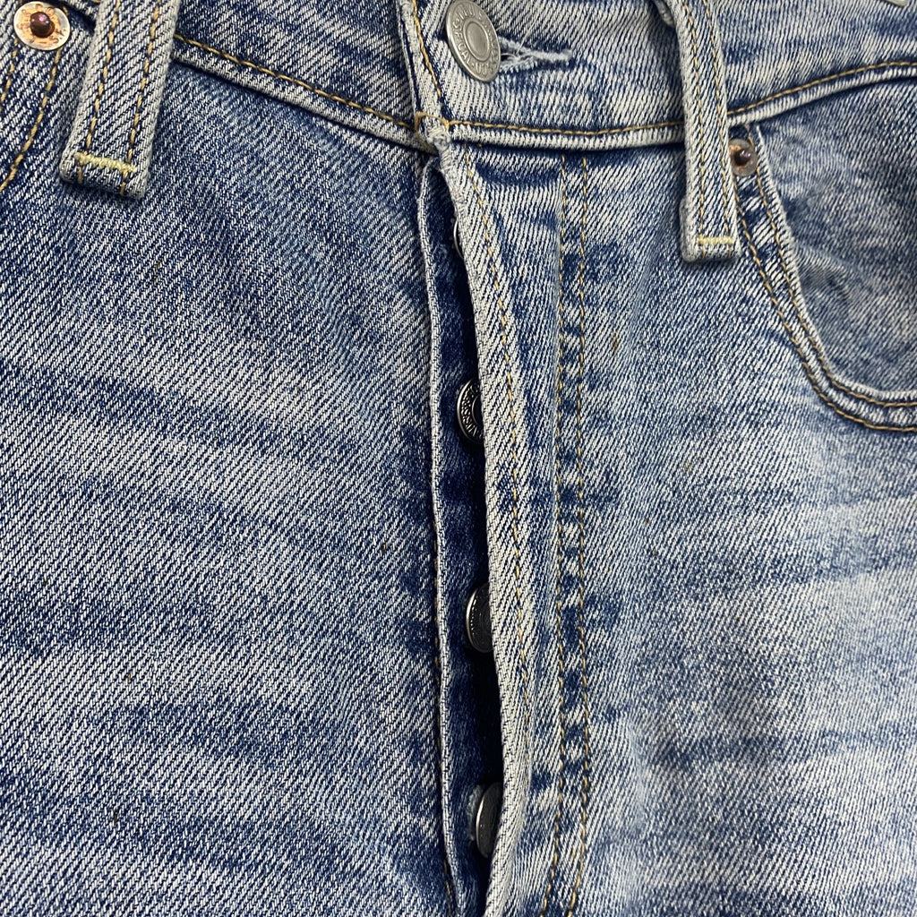 Levi's　リーバイス　デニムパンツ/ジーンズ　ボタンフライ　縦落ち　鬼ヒゲ　インディゴ　W27サイズ レディース コットン 古着