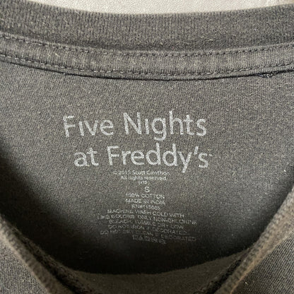 古着 used　半袖クルーネックプリントTシャツ　FREDDY FAZBEER’S pizza　黒　ブラック　Sサイズ