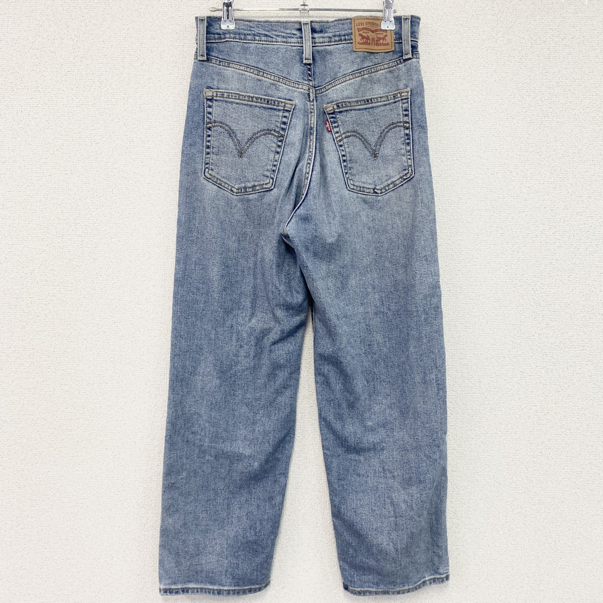 Levi's　リーバイス　デニムパンツ/ジーンズ　ボタンフライ　縦落ち　鬼ヒゲ　インディゴ　W27サイズ レディース コットン 古着