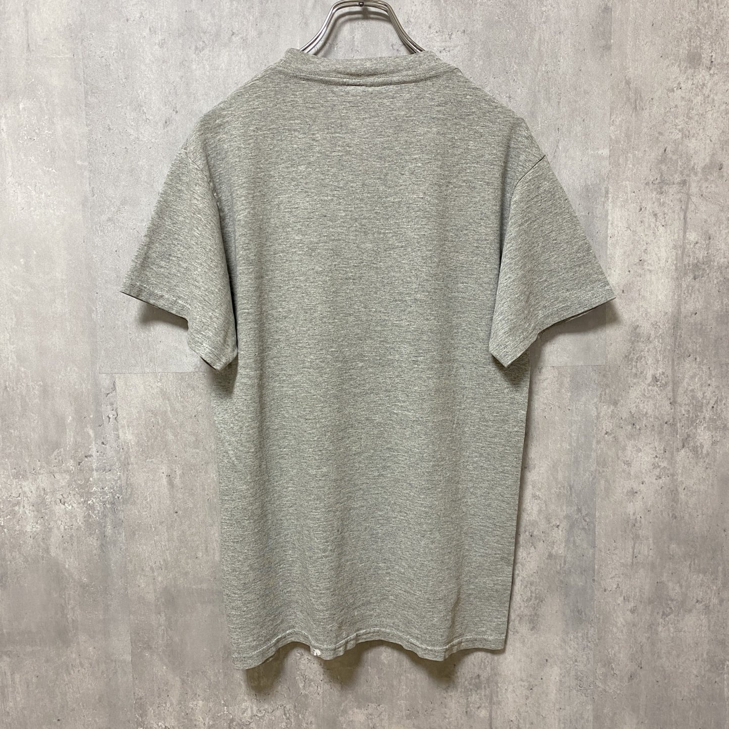 古着 used　NIKE　ナイキ　半袖クルーネックロゴプリントTシャツ　グレー　ブルー　バスケ　レトロデザイン　Sサイズ