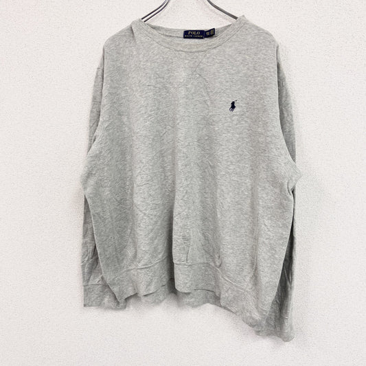 POLO RALPH LAUREN　ポロ・ラルフローレン　スウェット/トレーナー　前V　灰色　グレー　XXLサイズ