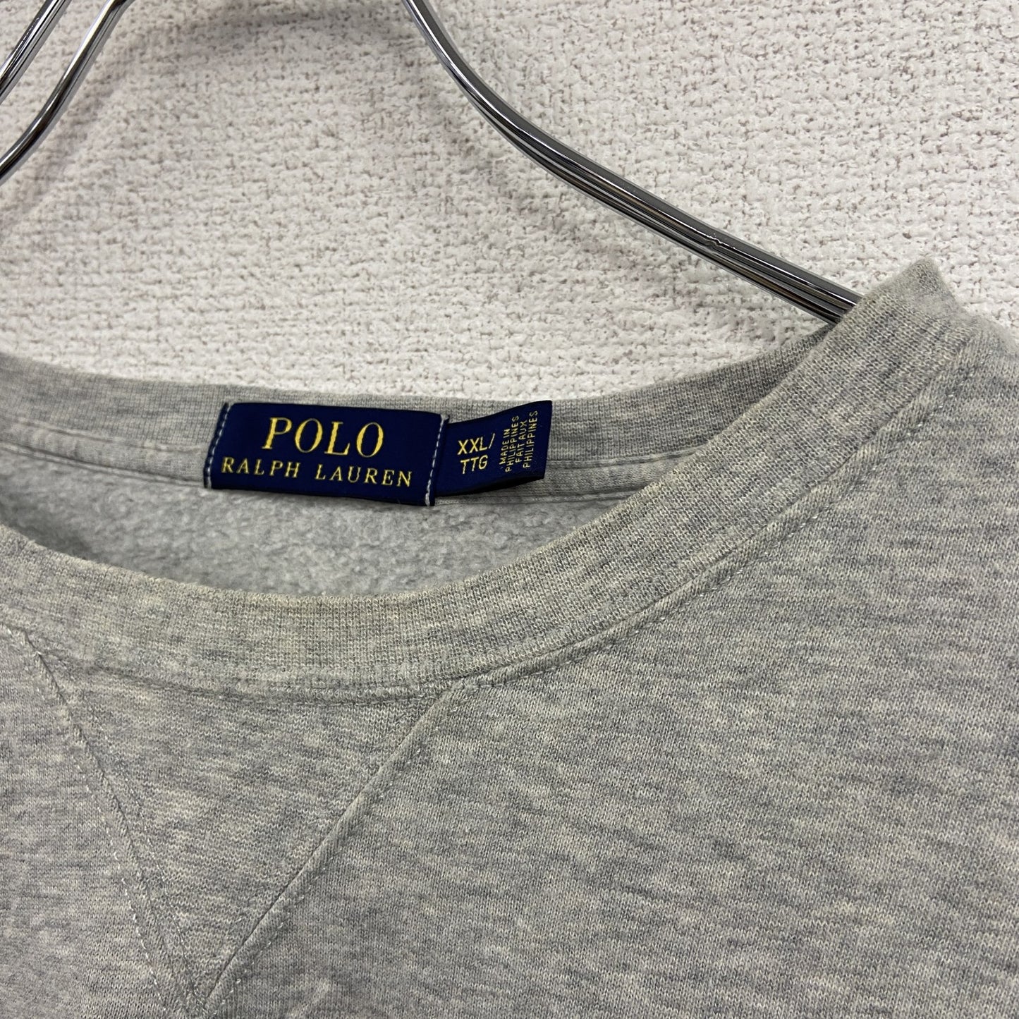 POLO RALPH LAUREN　ポロ・ラルフローレン　スウェット/トレーナー　前V　灰色　グレー　XXLサイズ