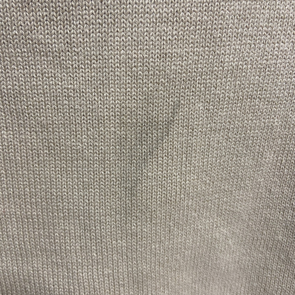 DavidTaylor　長袖チェック柄クルーネックニット　セーター　ベージュ　秋冬服　ビッグシルエット　XLサイズ　古着
