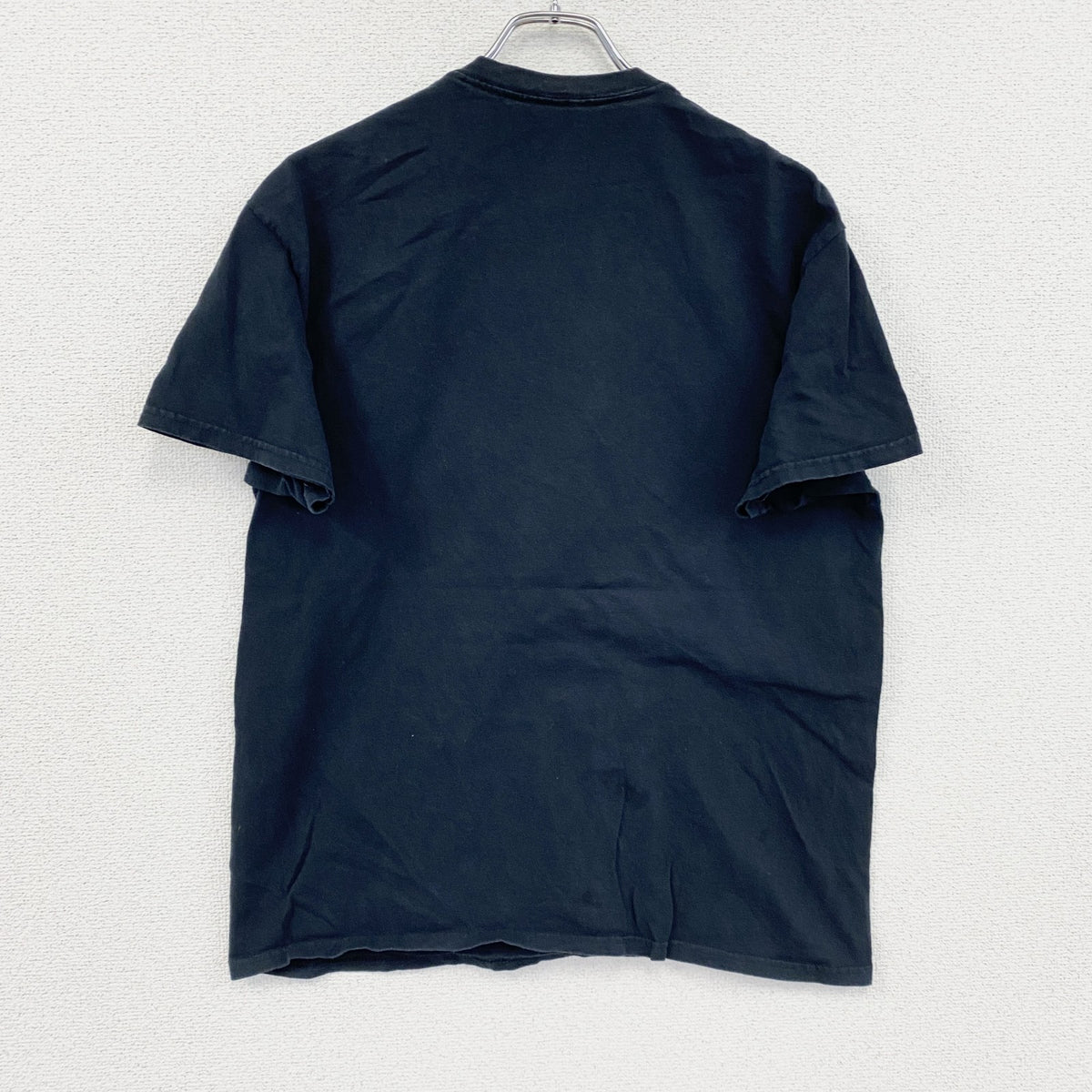 MARVEL　マーベル　半袖プリントTシャツ　デカロゴ　クルーネック　黒　ブラック　Lサイズ　古着