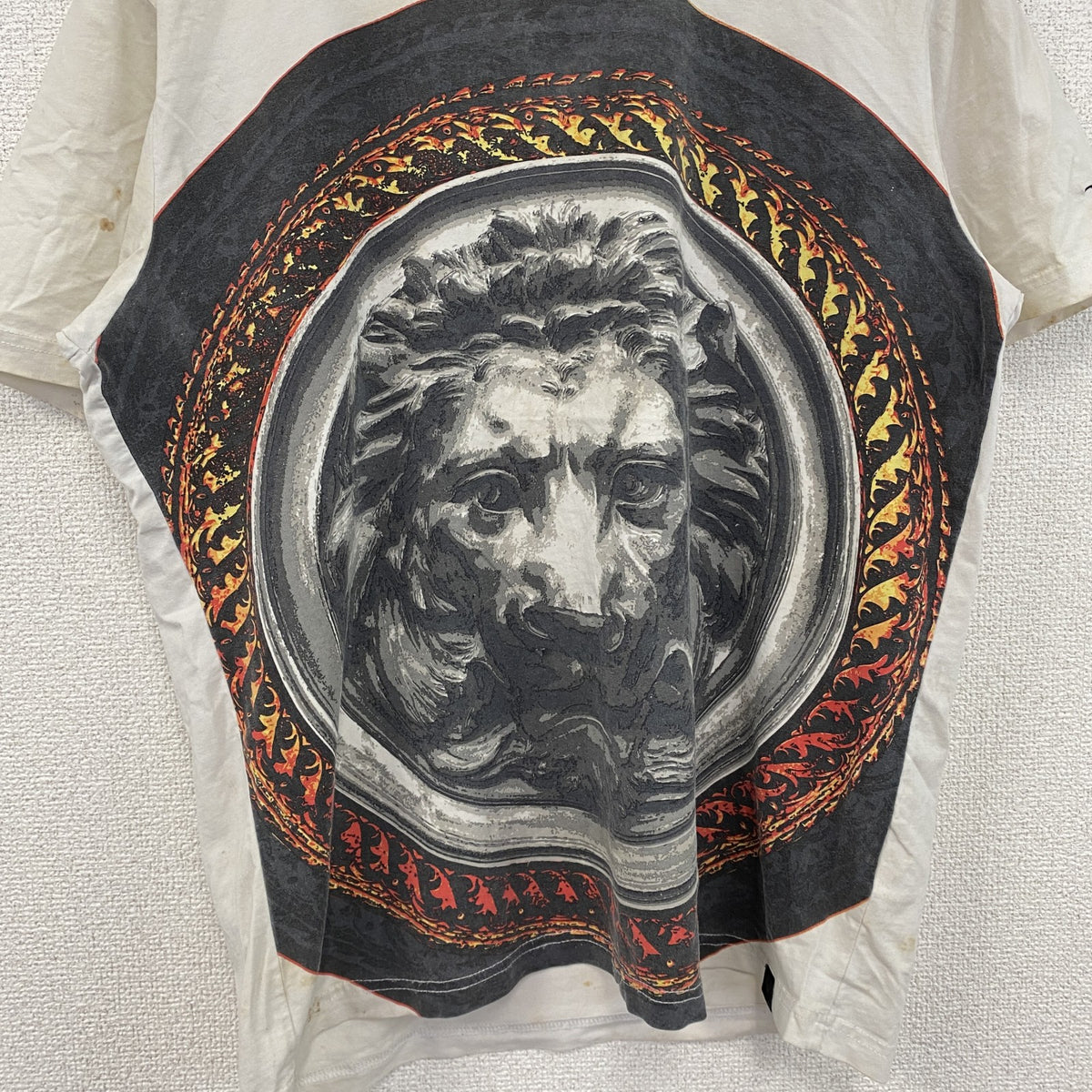 19V69 ITALIA　半袖プリントTシャツ　アニマルT　ライオン　白　ホワイト　Sサイズ　古着