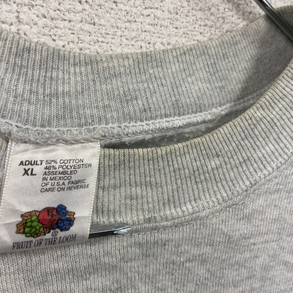 80s～　FRUIT OF THE LOOM　フルーツオブザルーム　スウェット/トレーナー　グレー　灰色　XLサイズ　　ヴィンテージ　古着