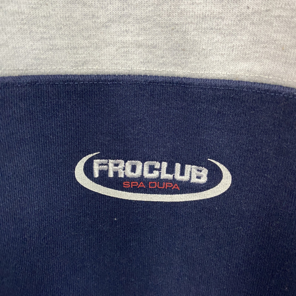 FREAK'S STORE　FRO SPA DUPA CLUB　ハーフジップトレーナー　霜降りグレー　XLサイズ　古着