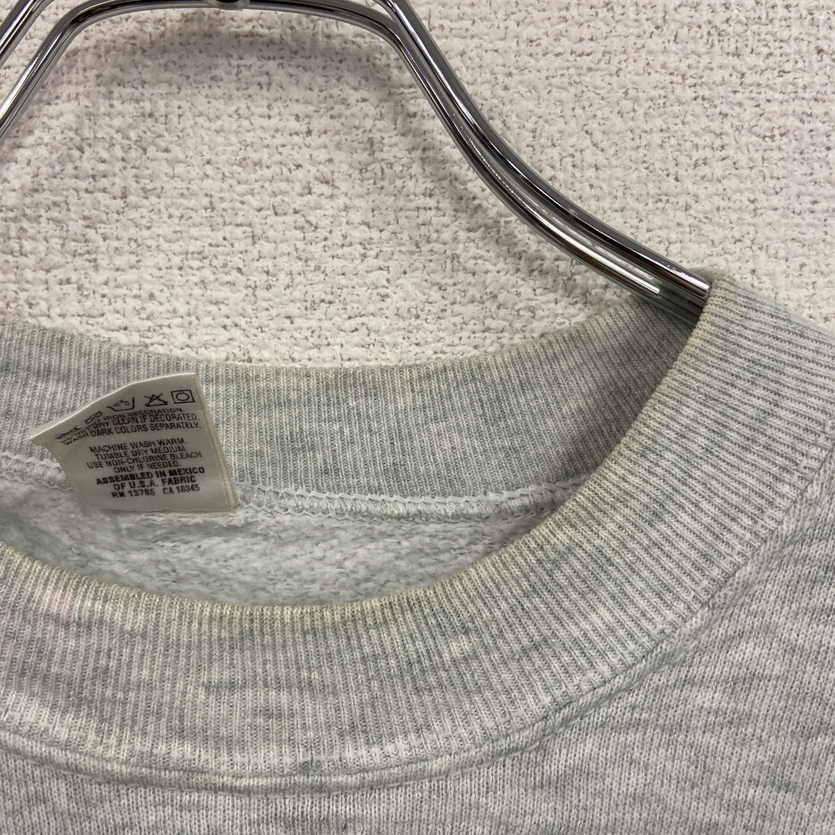 80s～　FRUIT OF THE LOOM　フルーツオブザルーム　スウェット/トレーナー　グレー　灰色　XLサイズ　　ヴィンテージ　古着