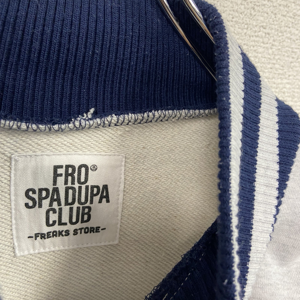 FREAK'S STORE　FRO SPA DUPA CLUB　ハーフジップトレーナー　霜降りグレー　XLサイズ　古着