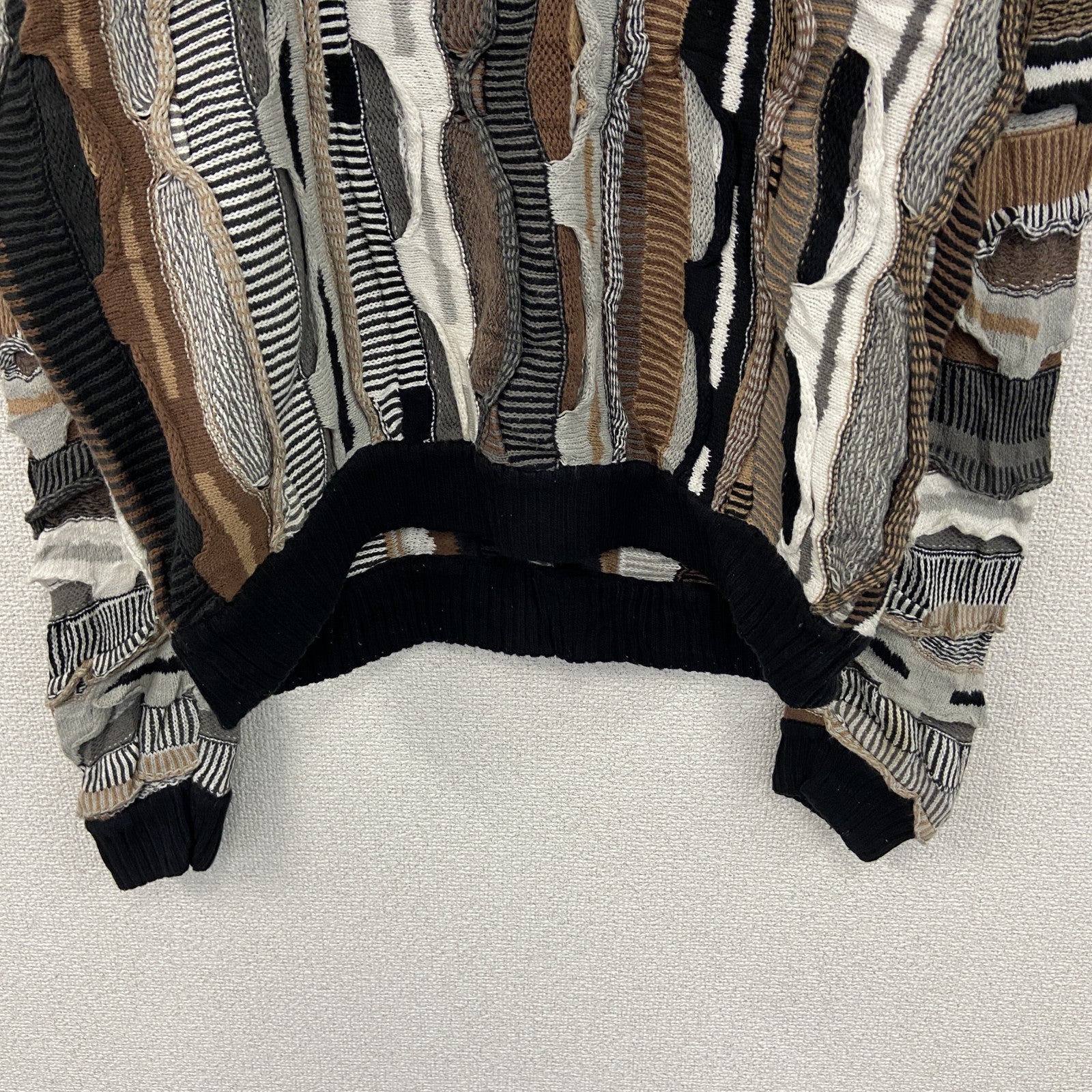 DANGERFIELD　COOGI風コットンニットセーター　3Dニット　ヴィンテージ　総柄　マルチカラー　Mサイズ　古着