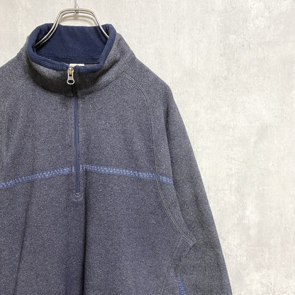 古着 used　90s 00s OLD NAVY オールドネイビー　長袖ハーフジップフリースジャケット　グレー　レトロ　XLサイズ