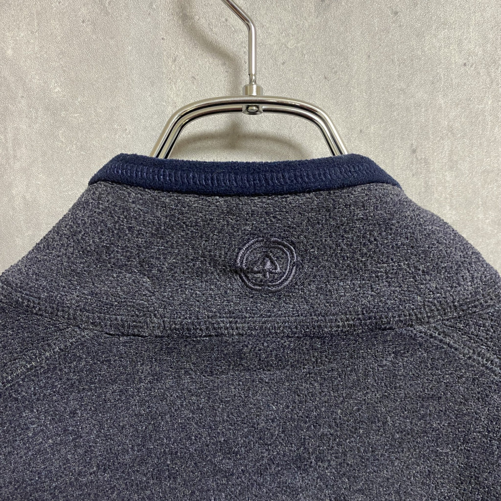 90s 00s OLD NAVY オールドネイビー　長袖ハーフジップフリースジャケット　グレー　灰色　レトロ　XLサイズ　　ヴィンテージ　古着