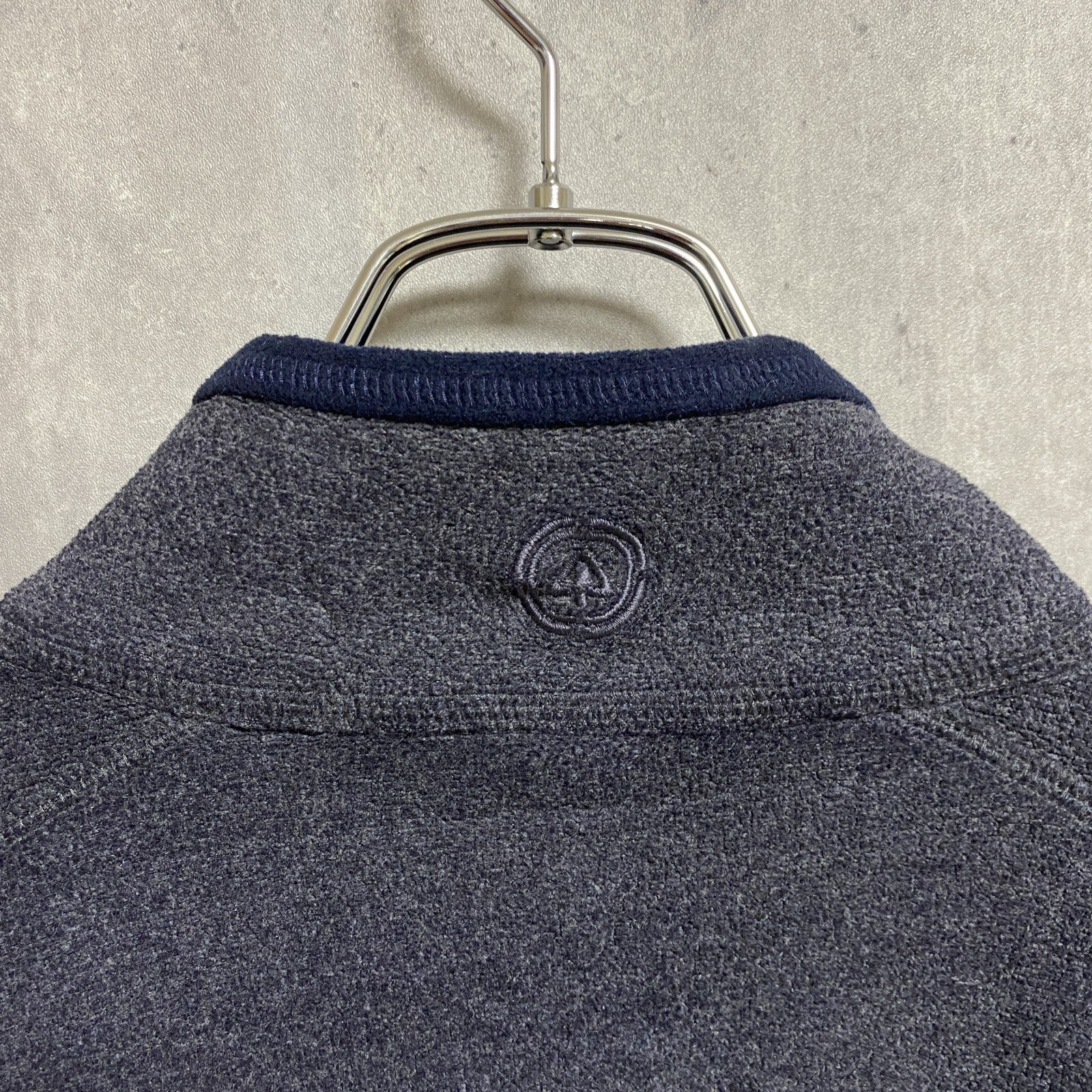 90s 00s OLD NAVY オールドネイビー　長袖ハーフジップフリースジャケット　グレー　灰色　レトロ　XLサイズ　　ヴィンテージ　古着