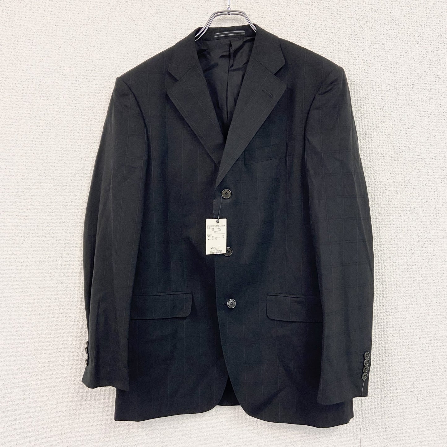 E.Z BY ZENZA　イージーバイゼニア　テーラードジャケット　タグ付き　デッドストック　黒　ブラック　50Rサイズ