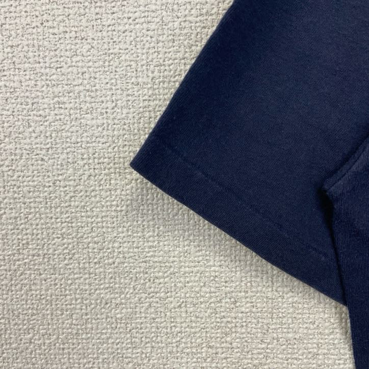 90s　Anvil アンビル　半袖刺繍Tシャツ　シングルステッチ　ヴィンテージ　ネイビー　紺　Lサイズ　古着