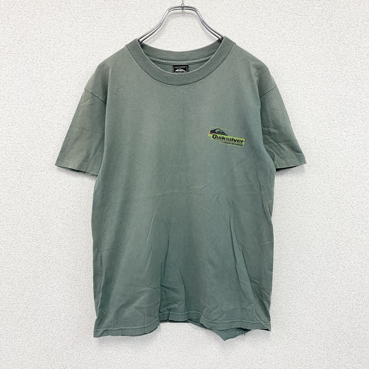Quiksilver　クイックシルバー　半袖プリントTシャツ　緑　グリーン　Lサイズ　古着