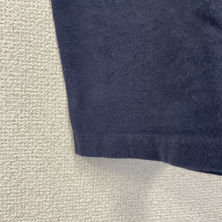 90s　Anvil アンビル　半袖刺繍Tシャツ　シングルステッチ　ヴィンテージ　ネイビー　紺　Lサイズ　古着