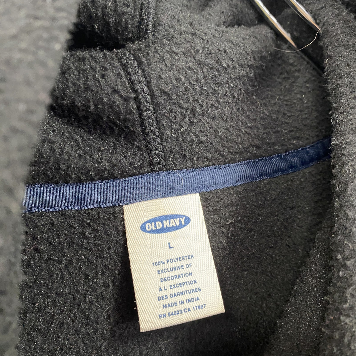 00s　OLD NAVY　オールドネイビー　フリースパーカー/フーディー　ヴィンテージ　黒　ブラック　Lサイズ　古着