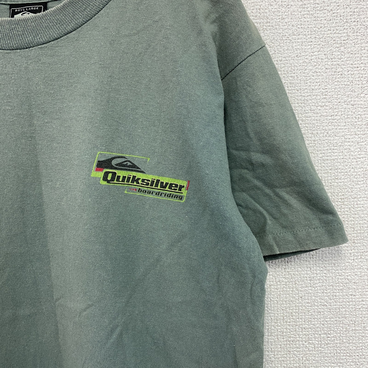 Quiksilver　クイックシルバー　半袖プリントTシャツ　緑　グリーン　Lサイズ　古着