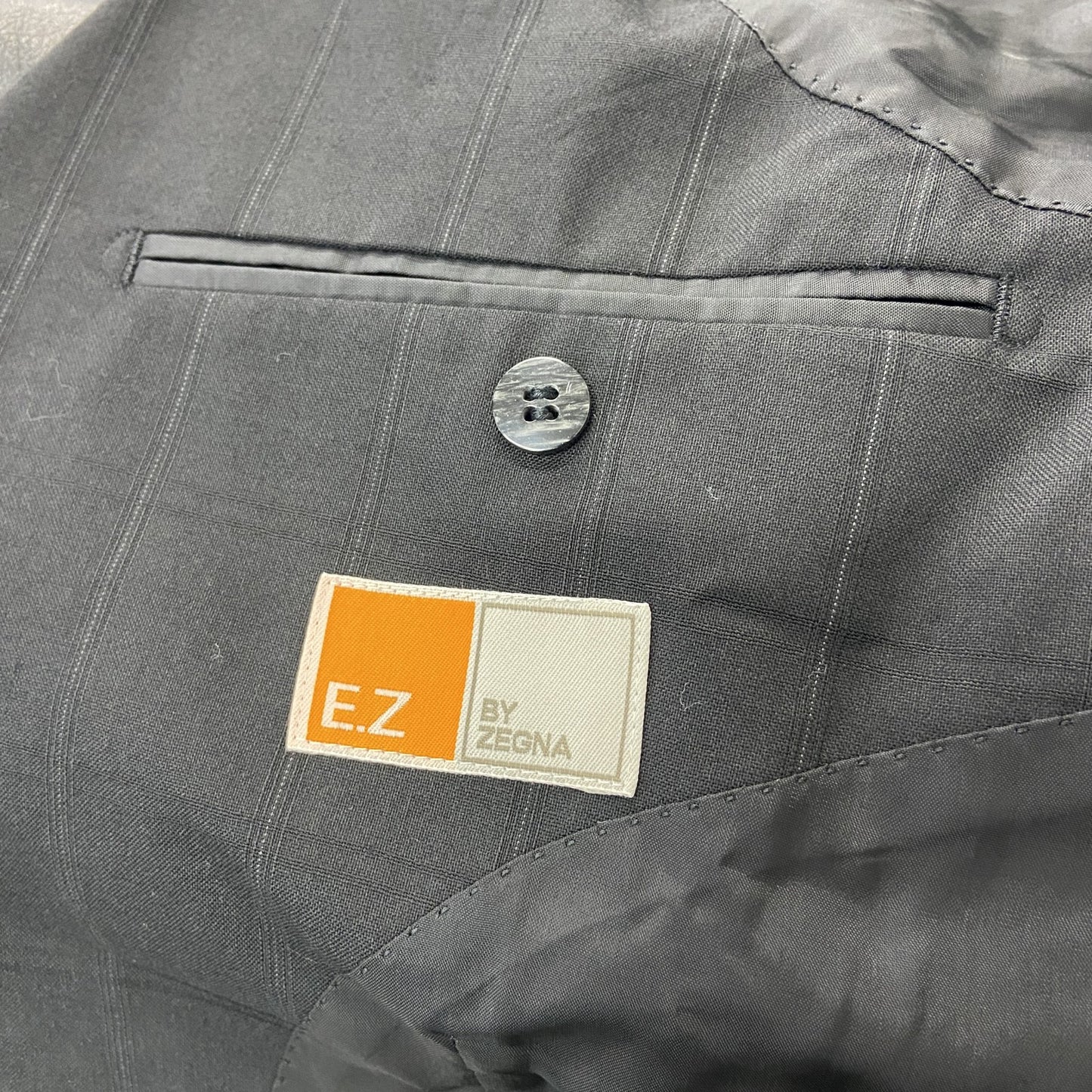 E.Z BY ZENZA　イージーバイゼニア　テーラードジャケット　タグ付き　デッドストック　黒　ブラック　50Rサイズ