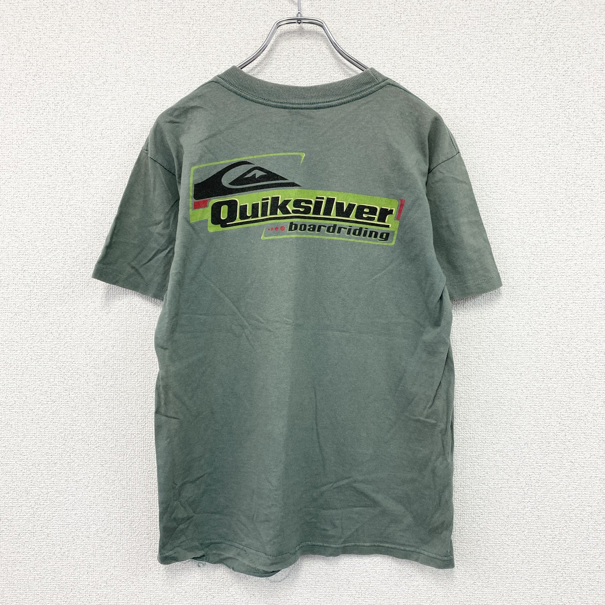 Quiksilver　クイックシルバー　半袖プリントTシャツ　緑　グリーン　Lサイズ　古着