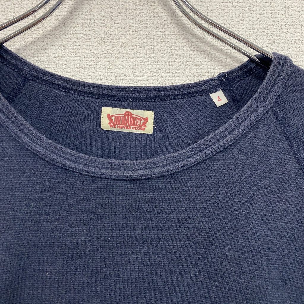 HOLLYWOOD RANCH MARKET　ハリウッドランチマーケット　長袖Tシャツ/ロンT　フェード　紺　ネイビー　4サイズ　古着