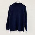 UNIQLO　ユニクロ　＋J　ジルサンダー　プレミアムラムケーブルハイネックセーター　紺　ネイビー　XLサイズ　古着