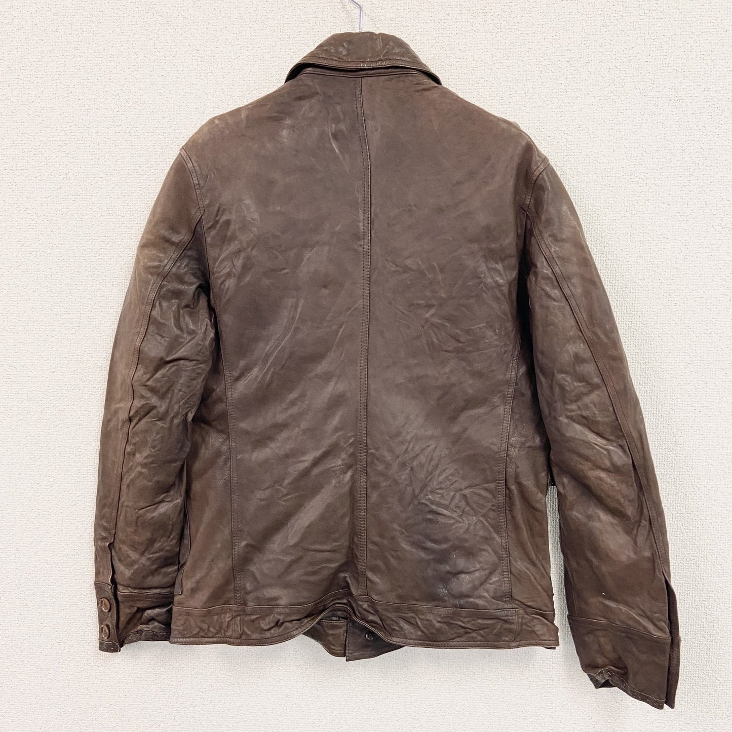 00s　SABI SABI DELUXE　サビサビデラックス　ラムレザージャケット　4ポケット　ブラウン　48サイズ