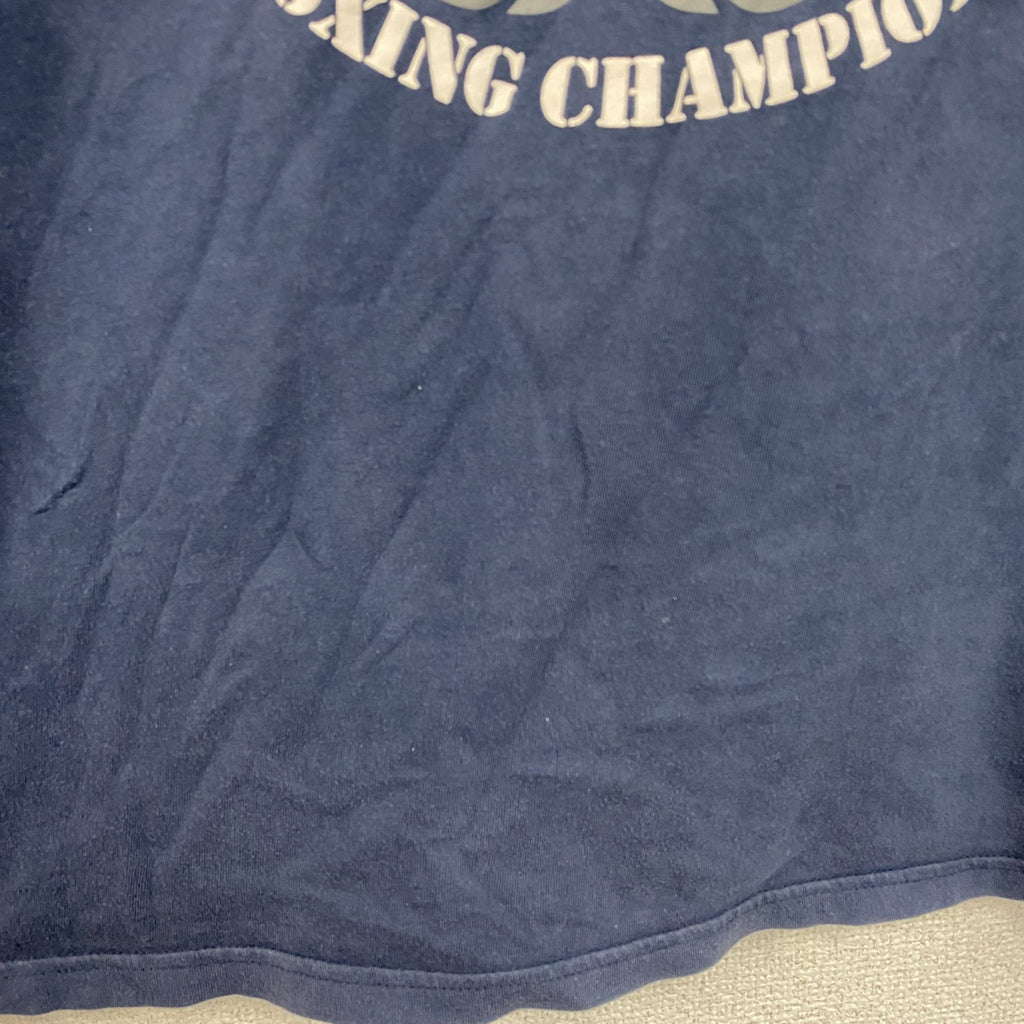 EVERLAST　半袖プリントTシャツ　紺　ネイビー　Lサイズ　古着