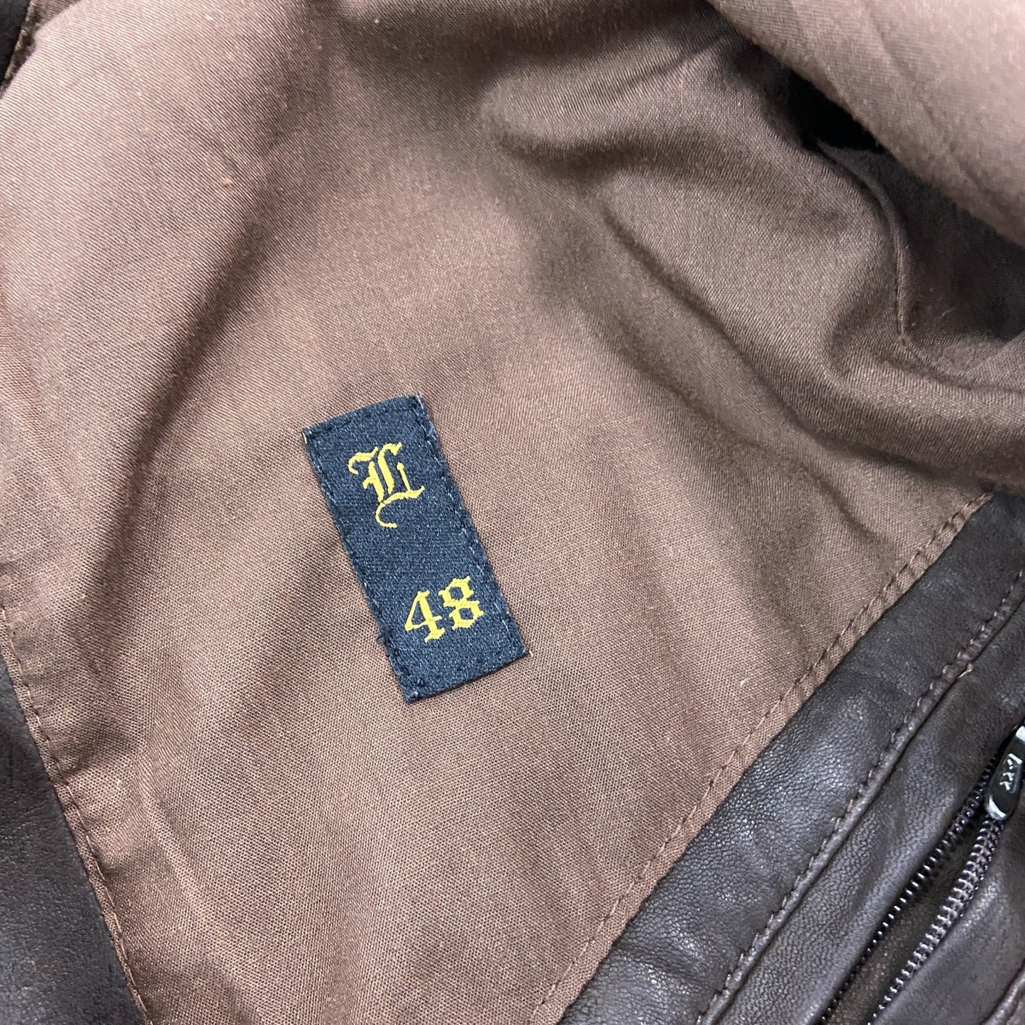 00s　SABI SABI DELUXE　サビサビデラックス　ラムレザージャケット　4ポケット　ブラウン　48サイズ