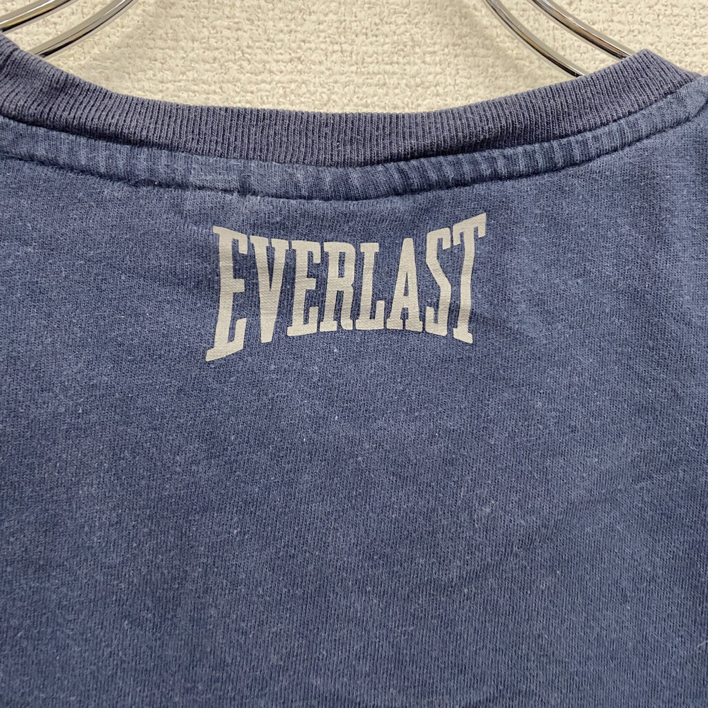 EVERLAST　半袖プリントTシャツ　紺　ネイビー　Lサイズ　古着