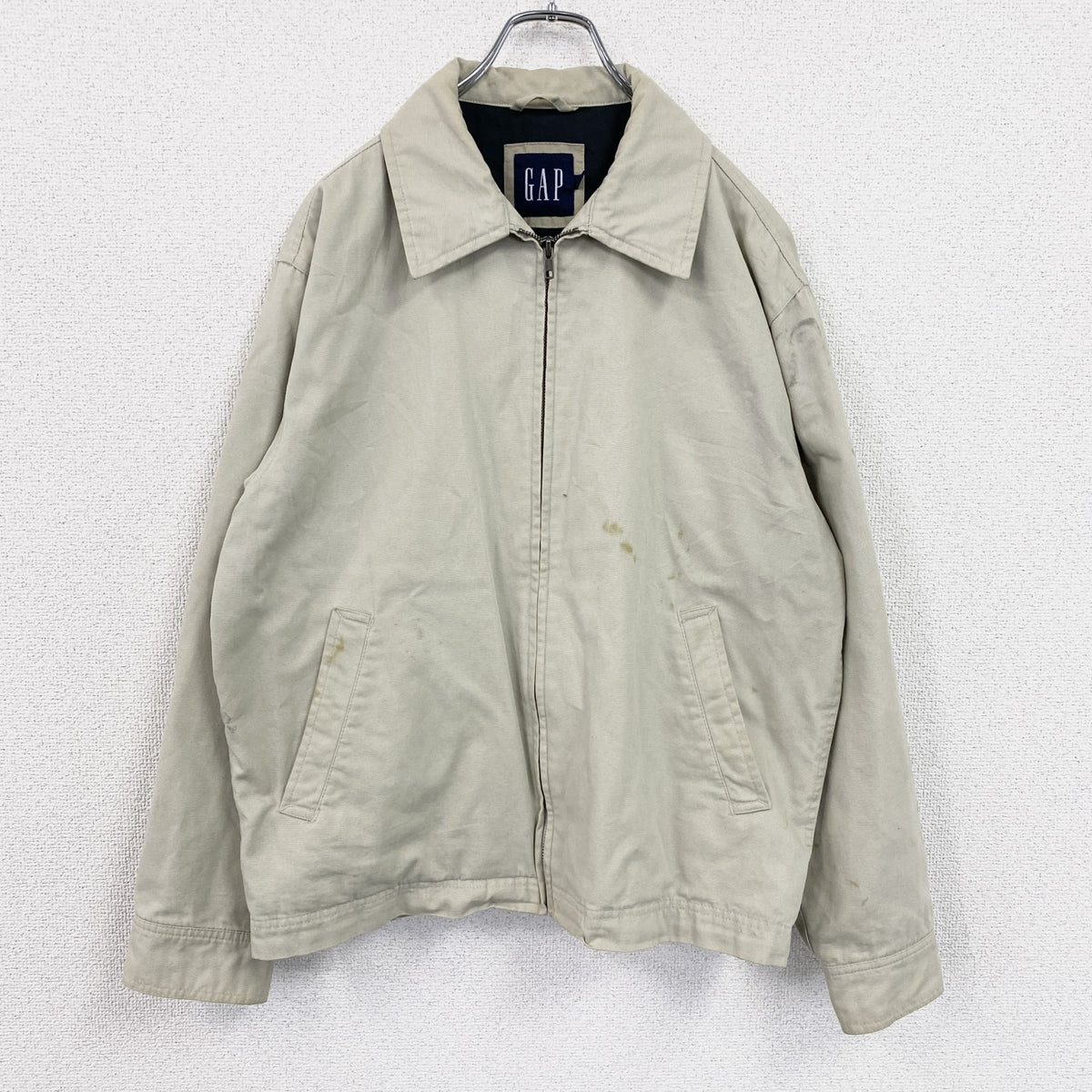 00s　OLD GAP　オールドギャップ　ブルゾン/スイングトップ　ヴィンテージ　ベージュ　Sサイズ　古着