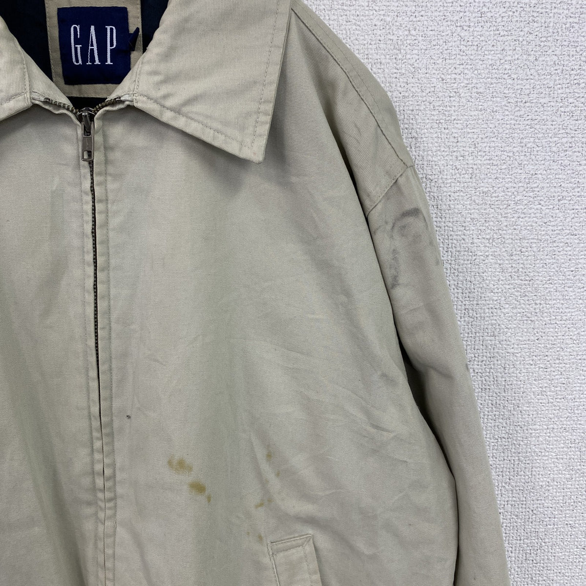 00s　OLD GAP　オールドギャップ　ブルゾン/スイングトップ　ヴィンテージ　ベージュ　Sサイズ　古着