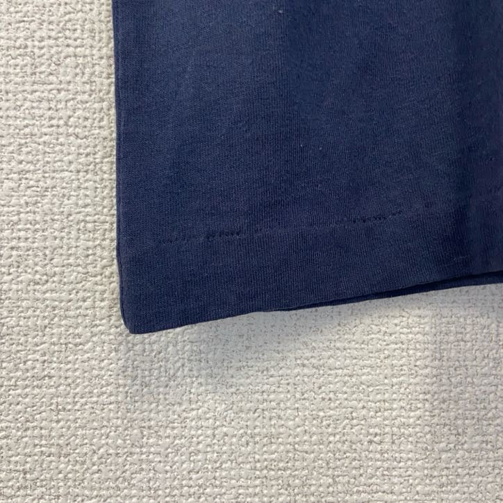 90s　半袖キャラクタープリントTシャツ　アニマル柄　シングルステッチ　ヴィンテージ　ネイビー　紺　Lサイズ　古着