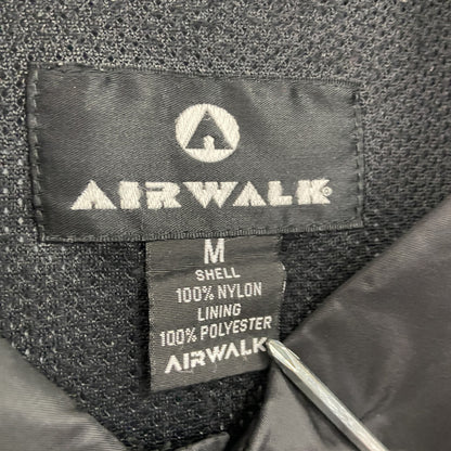 AIR WALK　エア ウォーク　ナイロンジャケット　シャツカラー　黒　ブラック　Mサイズ