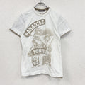 RIVERISLAND　半袖プリントTシャツ　船　英字プリント　PARADISE TOUR　白　ホワイト　Sサイズ　古着