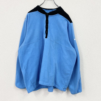 NIKE　ナイキ　ハーフジップフリースプルオーバージャケット/ボアジャケット　スウッシュ　水色　ブルー　XLサイズ