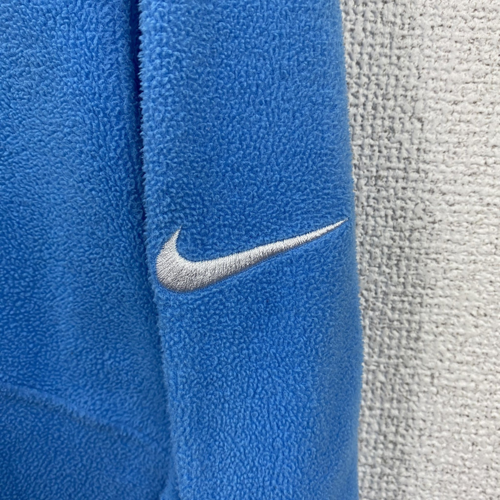 NIKE　ナイキ　ハーフジップフリースプルオーバージャケット/ボアジャケット　スウッシュ　水色　ブルー　XLサイズ　古着