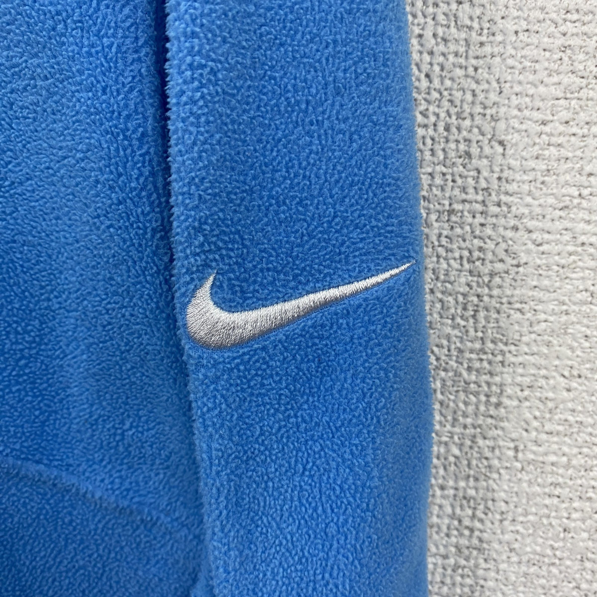 NIKE　ナイキ　ハーフジップフリースプルオーバージャケット/ボアジャケット　スウッシュ　水色　ブルー　XLサイズ　古着