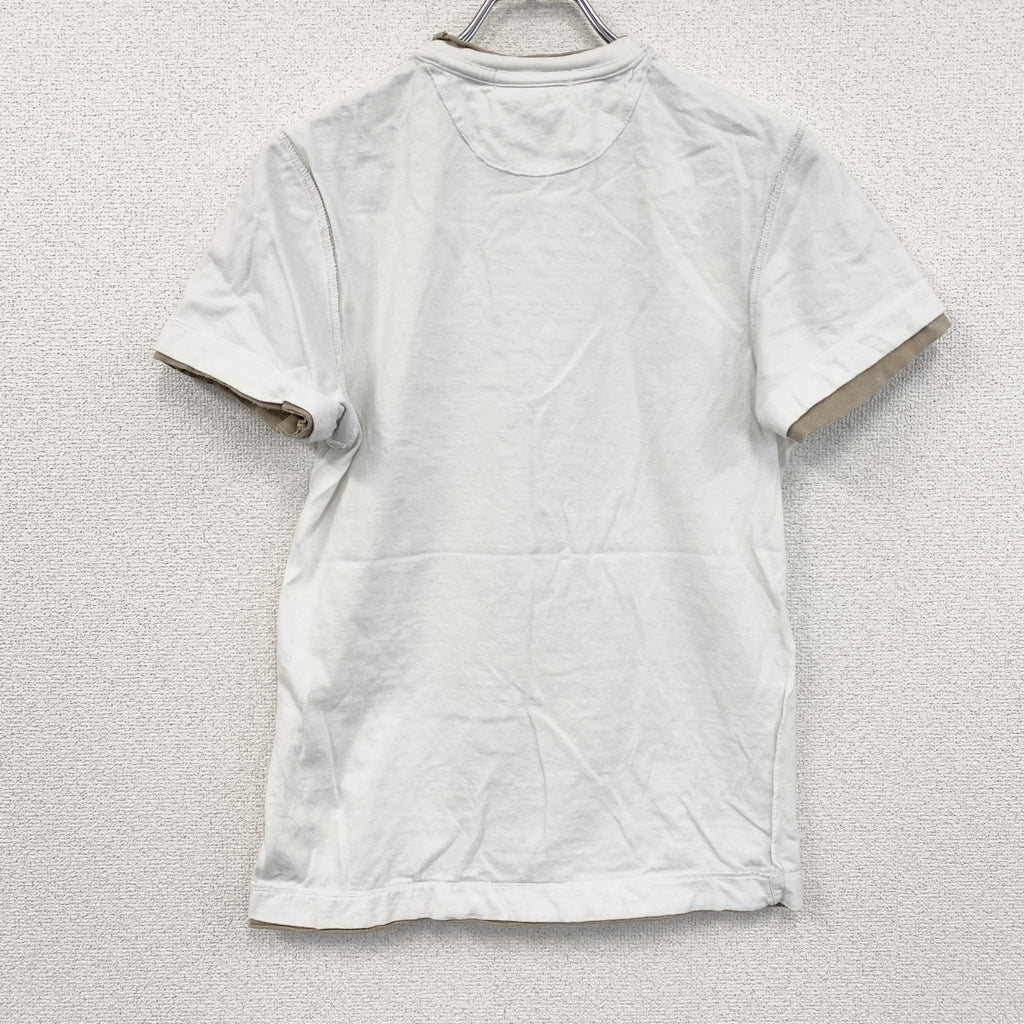 RIVERISLAND　半袖プリントTシャツ　船　英字プリント　PARADISE TOUR　白　ホワイト　Sサイズ　古着