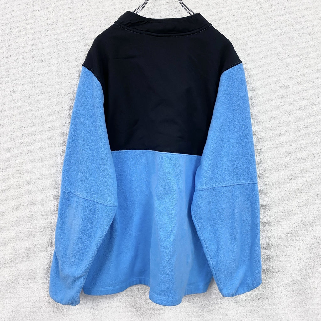NIKE　ナイキ　ハーフジップフリースプルオーバージャケット/ボアジャケット　スウッシュ　水色　ブルー　XLサイズ　古着