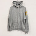 00s　NIKE　ナイキ　フルジップスウェットパーカー/フーディー　スウッシュ　ヴィンテージ　灰色　グレー　Lサイズ　古着