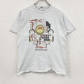 GILDAN　ギルダン　半袖プリントTシャツ　resistance　クルーネック　白　ホワイト　Mサイズ　古着