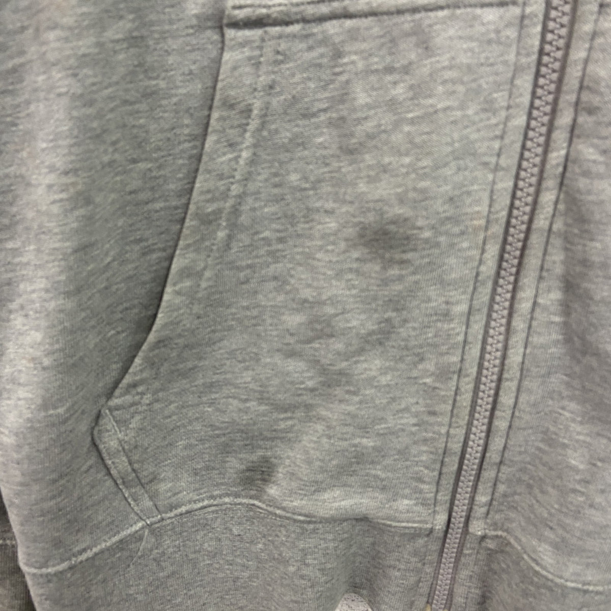 00s　NIKE　ナイキ　フルジップスウェットパーカー/フーディー　スウッシュ　ヴィンテージ　灰色　グレー　Lサイズ　古着