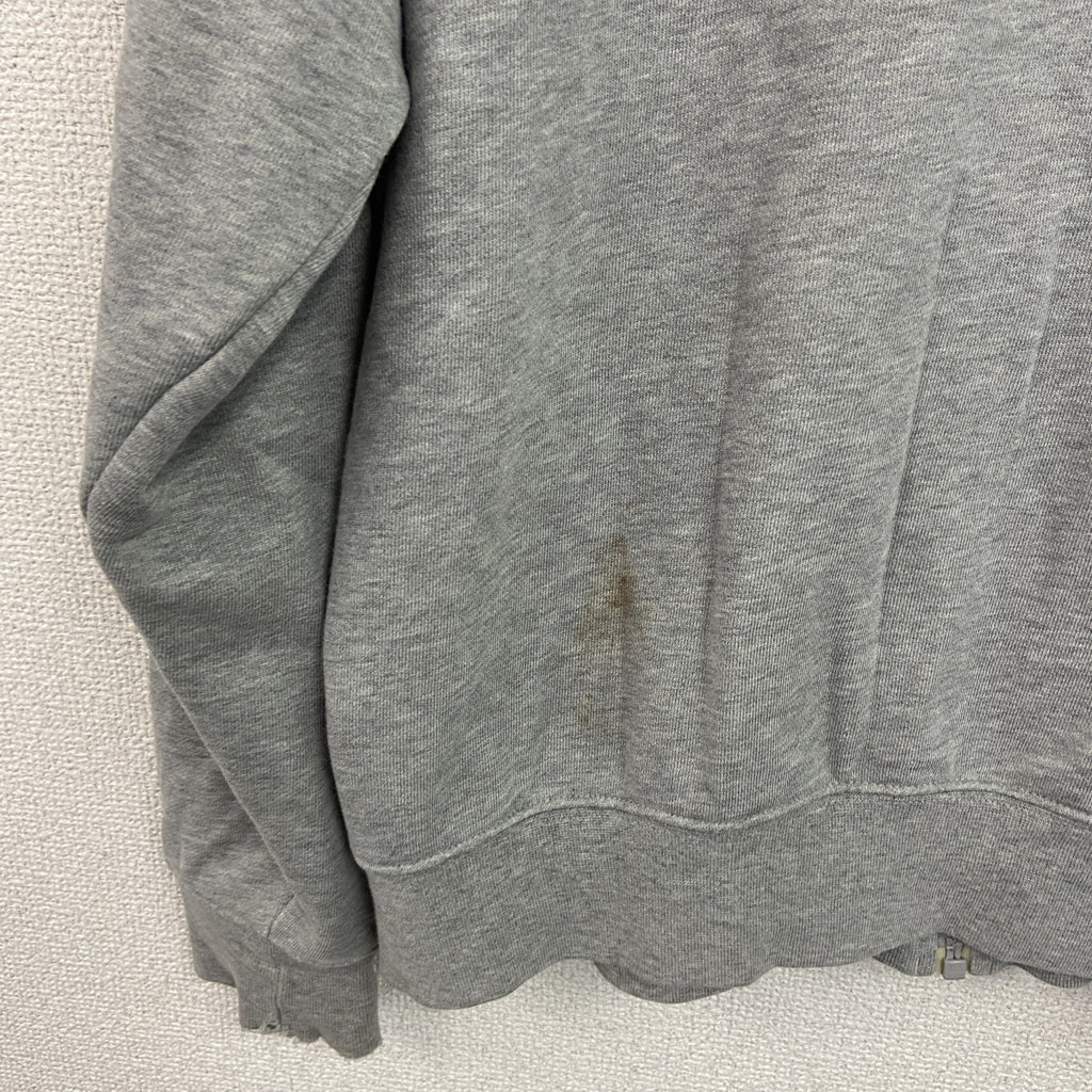 00s　NIKE　ナイキ　フルジップスウェットパーカー/フーディー　スウッシュ　ヴィンテージ　灰色　グレー　Lサイズ　古着