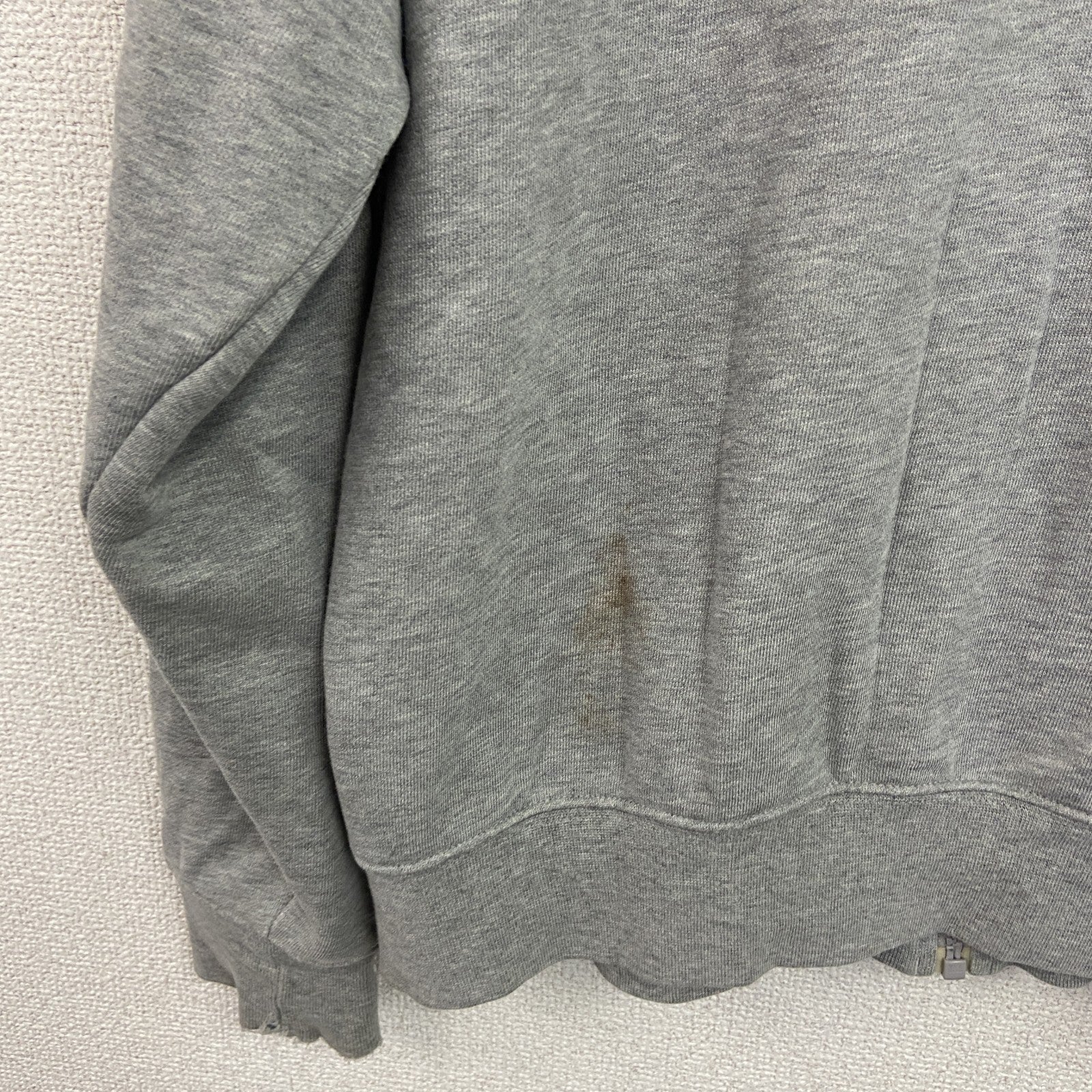 00s　NIKE　ナイキ　フルジップスウェットパーカー/フーディー　スウッシュ　ヴィンテージ　灰色　グレー　Lサイズ　古着