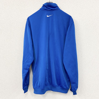 00s　NIKE　ナイキ　トラックジャケット/ジャージ　ヴィンテージ　刺繍ロゴ　スウッシュロゴ　青　ブルー　Mサイズ