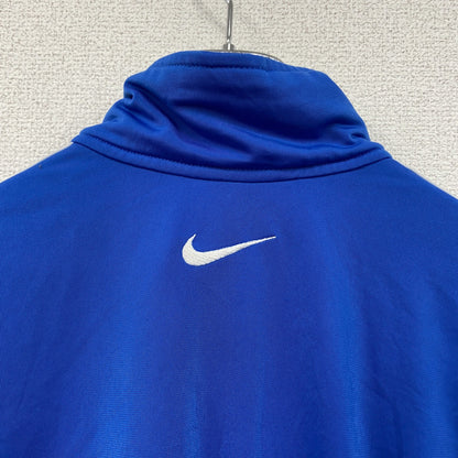 00s　NIKE　ナイキ　トラックジャケット/ジャージ　ヴィンテージ　刺繍ロゴ　スウッシュロゴ　青　ブルー　Mサイズ